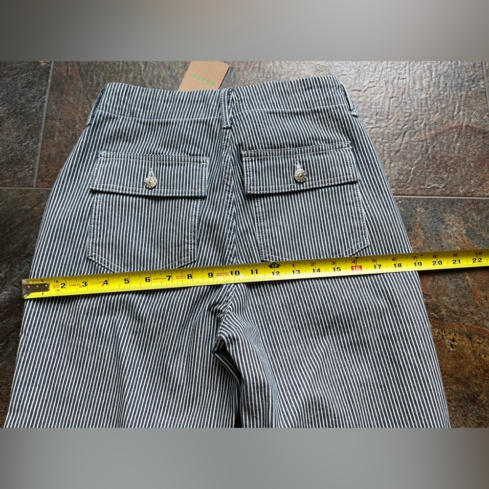 New women’s Boden Kensington white stripe utility casual pants jeans. Size 6 - Picture 14 of 15